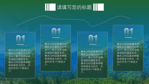 綠色商務風生態農業旅游項目合作運營策劃與PPT設計全案